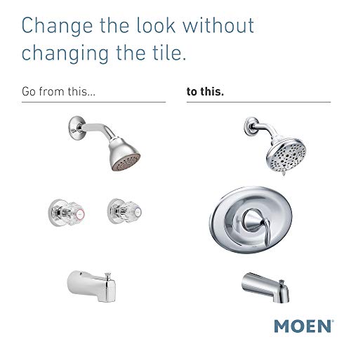 Moen T2139EPBN Eva Posi-Temp Eco-Performance Kit de Recorte para Tina y Ducha, Válvula Requerida, Níquel Cepillado miniatura 3