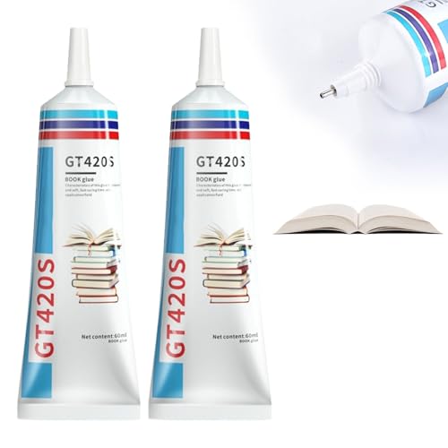 Colla per Libri,2pcs Colla per Rilegatura Libri,Colle per Libri Trasparente e Flessibile,Collas per Carta,Collas per Libri da Rilegare,per Rilegatura,Libro Nook,Cornici,Collage e Artigianato di Carta