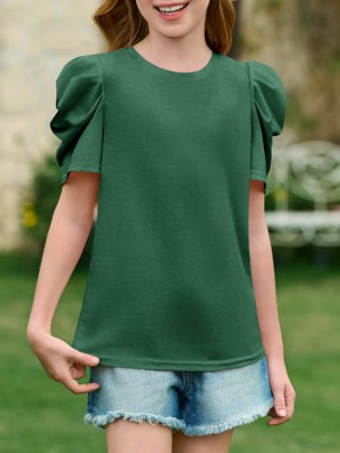 Image of Imily Bela Kids Girls Puff Short Sleeve T Shirts 5-14 Years | Summer, Casual, Crewneck, Fashion Tops