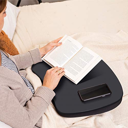 Birdrock Home Oversized Lap Desk With Memory Foam Cushion | Portable Desk | Fits Laptops Up To 17" | Matte Black | Portable Office Desk | Work From Home #TOP3