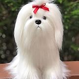 Auswella Plush Maltese Puppy Dog Salli- Stuffed Animal