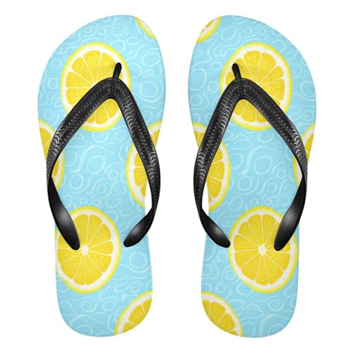 Nander Yellow Lemons Sandal Flip Flops of Men's & Women's,Beach Slippers Flip Flops Shower Shoes