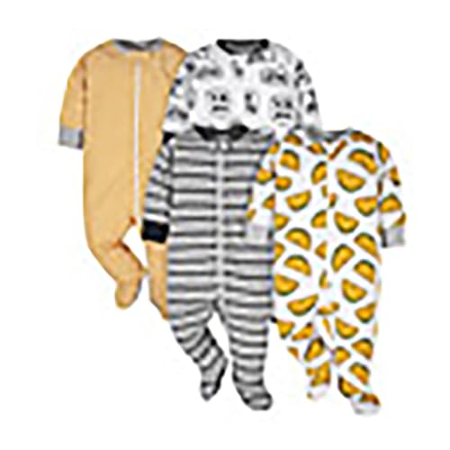 Image of ONESIES Brand Baby Boys Sleepers 4-Pack Footies and Toddler Set