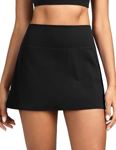 Colorfulkoala Dreamlux Skirts for Women High Rise Athletic Golf Tennis Skorts Built-in Shorts with Pockets