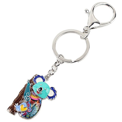 WEVENI Cute Alloy Australia Koala Bear Keychain Charms Jewelry for Women Girls Bag Car Wallet3