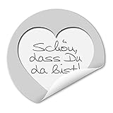 Hermosas pegatinas de papel redondas con texto para tus invitados – para hacer regalos de invitados, obsequios, regalos, revalorizar el paquete de regalo, adornar regalos, decorar regalos, tarjetas, como pegatinas de regalo para paquetes y paquetes, para pegar bolsas de papel y bolsas, para manualidades de la decoración de mesa y otras decoraciones para tu fiesta o tu fiesta. Las palabras encantadoras siempre llegan bien, simplemente una bienvenida, un saludo de corazones.