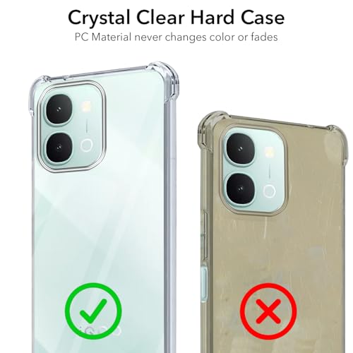 Image of Jkobi Shockproof Crystal-Clear Back Cover for Vivo iQOO Z11x 5G (Anti Yellow Case | Drop & Camera Protection | Hard Polycarbonate)