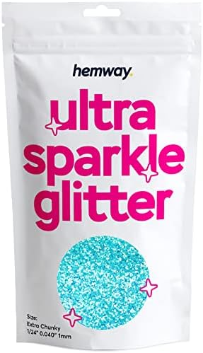 Hemway Premium Ultra Sparkle Glitter Multi Purpose Metallic Flake for Arts Crafts Nails Cosmetics Resin Festival Face Hair - Mother of Pearl Iridescent - Ultrafine (1/128" 0.008" 0.2mm) 100g / 3.5oz