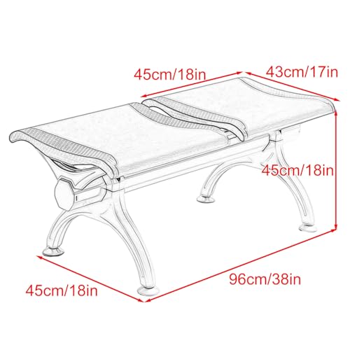 Asiento de sala de espera de plástico sintético duradero para bancos 4