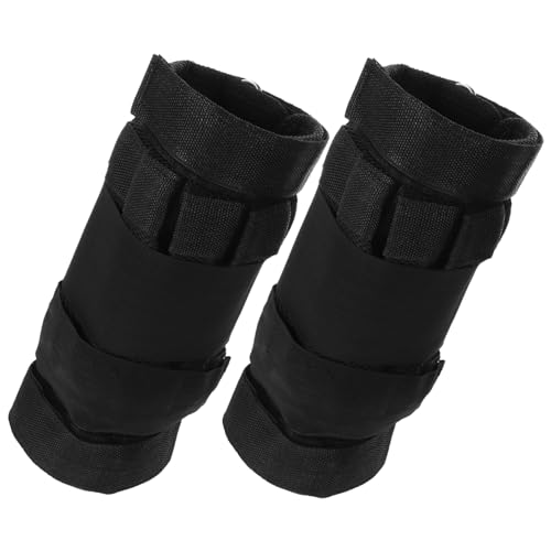 BESPORTBLE 2 Piezas polainas de peso corriendo correas de tobillo de gimnasio ponderado pesas para tobillos pesas tobillos peso del tobillo pesas de tobillo extraíbles tela de malla Black
