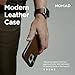 NOMAD Modern iPhone 16 Pro Leather Case Rustic Brown - iPhone 16 Pro Case with Horween Leather Magsafe Charging Compatible, Phone Case for iPhone 16 Pro