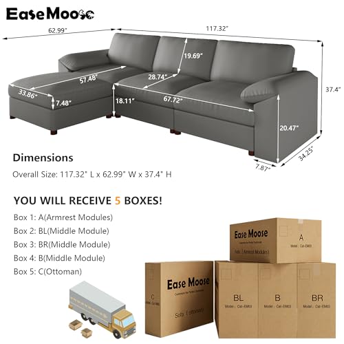 Luxury Faux Leather Reclining Sofa