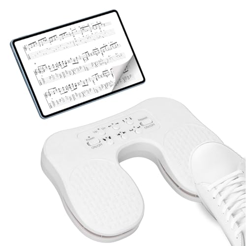 Page Turner Pedal, Silent Page Turner Rechargeable Music Page Turner Foot Pedal, Portable Footswitch Page Turner for Phone, Tablets, PC