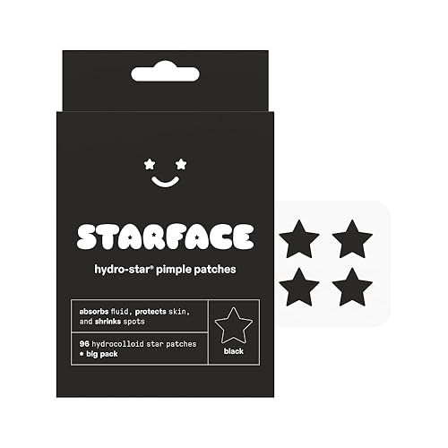Starface Black Star Big Pack parches de espinillas hidrocoloides absorben líquidos y reducen la inflamación forma de estrella linda cuidado de la
