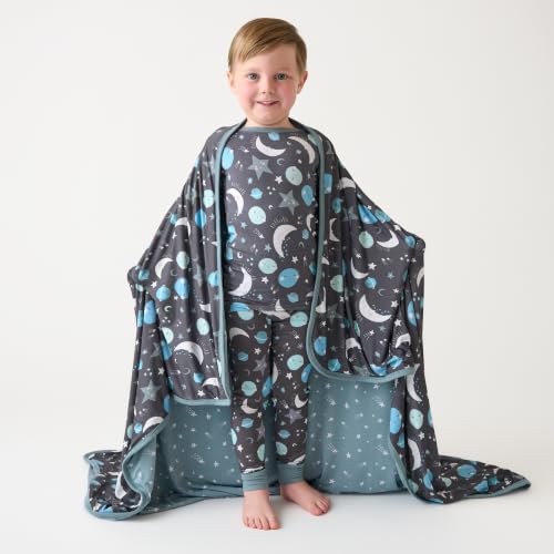 Image of Little Sleepies Cloud Blanket, 50 inch x 50 inch, Large, Blue to the Moon & Back