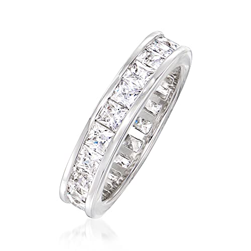 Ross-Simons 2.60 ct. t.w. Princess-Cut CZ Eternity Band in Sterling Silver3
