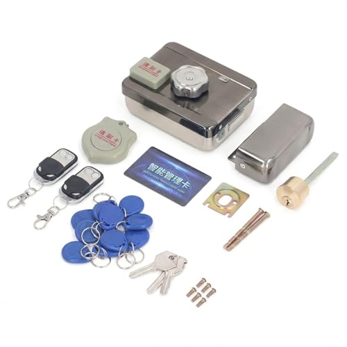 Serrure Porte Interieure, Verrou électronique sans clé pour porte - Serrure connectée avec 2 télécommandes, haute sécurité et installation facile - Idéal maison, bureau et portillon extérieur