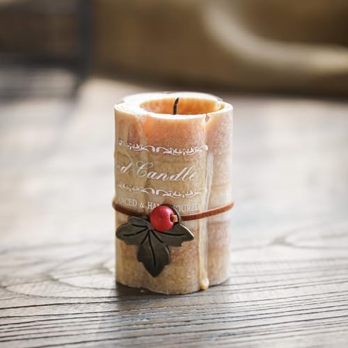 Bougie parfumée fleur pour décoration de table et séance photo bucolique