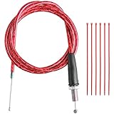 Bccxzm Mini Bike Throttle Cable 50 inch Flexible Steel Inner core Overlay Color Laser Film (Red