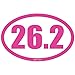 Motvia 26.2 Marathon Magnet Oval Car Magnet - Pink