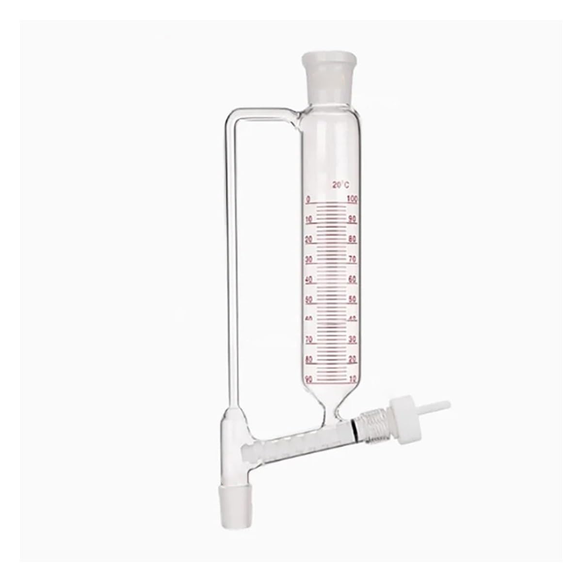 Attrezzature e forniture di laboratorio Imbuto cilindrico for polvere 100/250/500/1000ml Valvola in vetro borosilicato