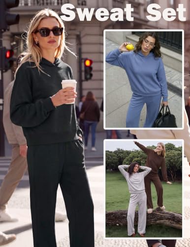 Ekouaer 2 Piece Sets for Women Matching Lounge Sets Sweatsuits Hoodie - image 2