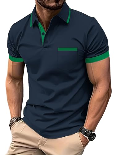 LLdress Polo de Golf para Hombre Camiseta de Manga Corta Ligera y Transpirable T-Shirt de Tenis Verano