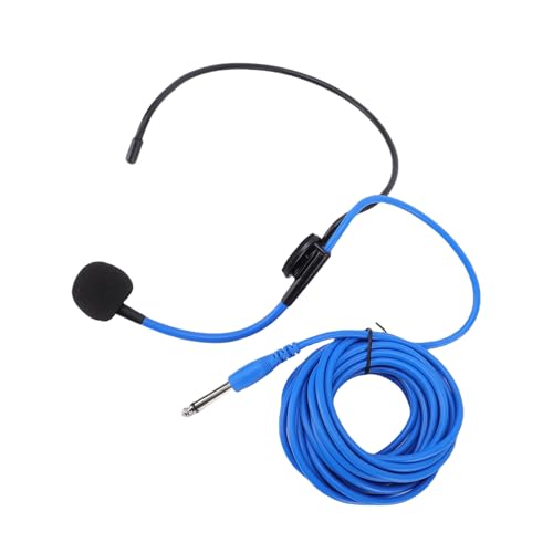 Micrófono de diadema para enseñanza y canto con cable resistente de 6,35 mm 5