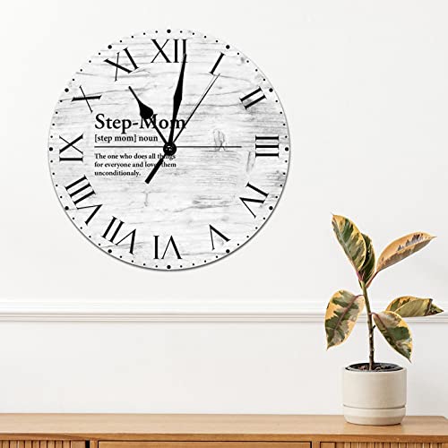 Horloge murale en PVC rétro chic 30 cm silencieuse pour salon et bureau