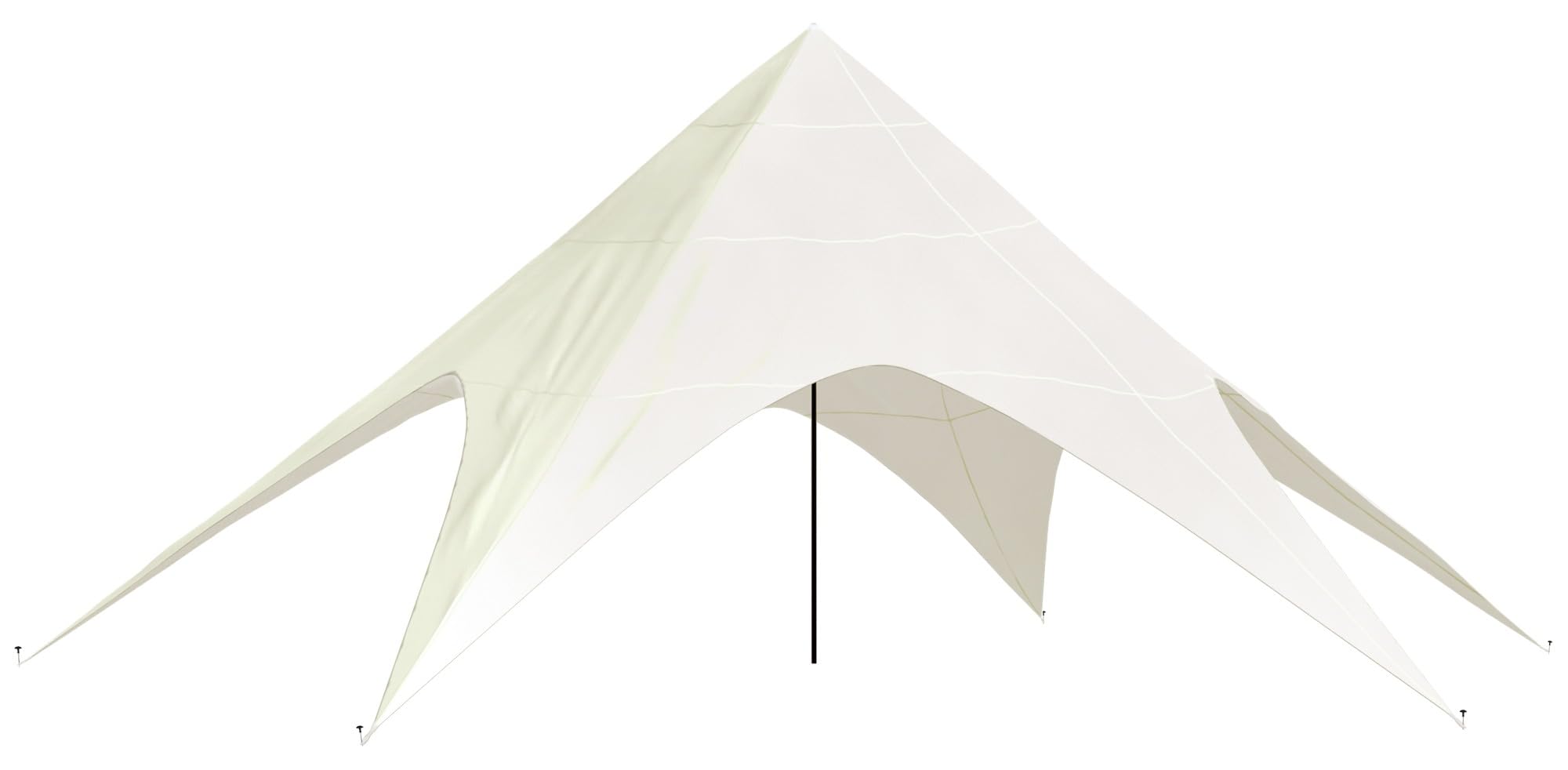 CLP Sternzelt 12 Meter Durchmesser | XXL-Party-Zelt Mit Wasserdichter PU-Beschichtung, Farbe:Creme