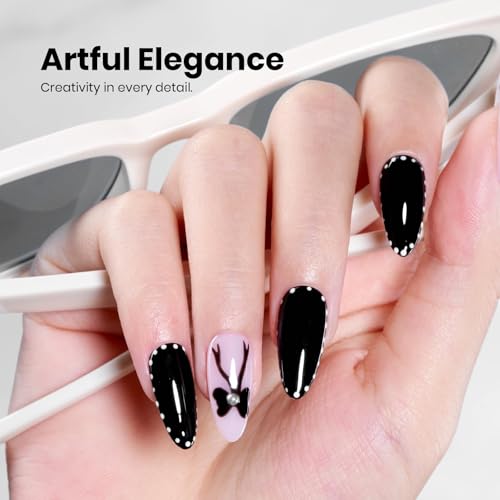 Image of Beetles Black Gel Polish - VoidBlack 15ML /0.51Fl Oz, Black Gel Nail Polish, Same Color Same Bottle STAY SHINING, Soak Off UV LED Lamp Classic Nails Art, Manicure Salon DIY Home Nails