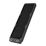 Tonysa 120mm/240mm/360mm/480mm radiator, G1/4 thread copper radiator PC water cooling liquid water cooler heat exchanger for PC water cooling(360mm)