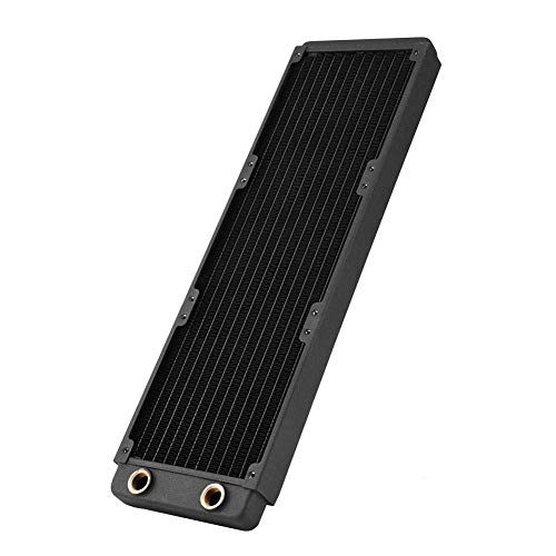 Tonysa Radiateur de 120 mm/240 mm/360 mm/480 mm, radiateur en cuivre à Filetage G1/4 PC Refroidisseur d'eau Refroidisseur d'eau Liquide échangeur de Chaleur pour Refroidissement par Eau PC(360mm) Cover