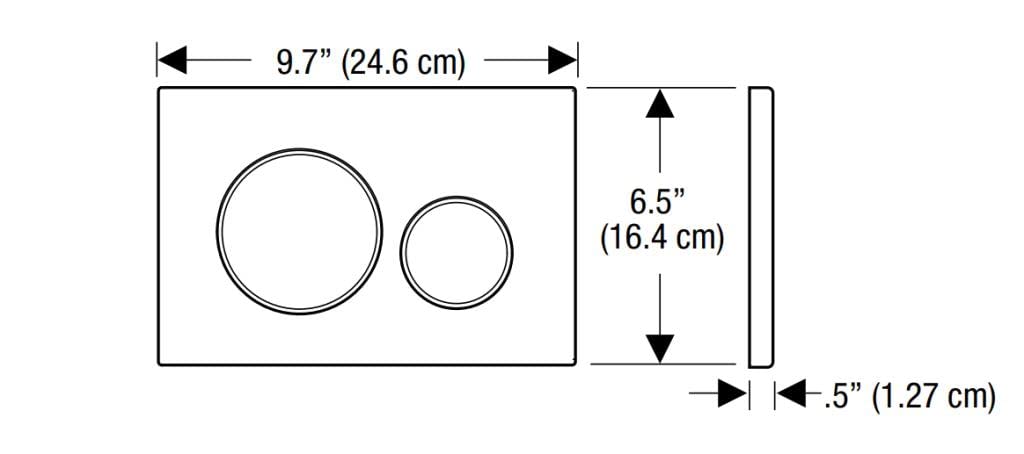 Geberit, Placca di comando Sigma20 115.882.16.1, per risciacquo a 2 quantità, colore nero opaco, nero 115882161