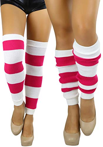 Image of ToBeInStyle Women's Long Over The Knee Leg Warmers Bright Thigh High