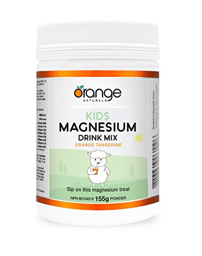 Orange Naturals - Kids Magnesium Drink Mix, Orange Tangerine Flavour, 155g Powder - Kids Magnesium Glycinate - Magnesium Drink Powder - Magnesium Supplement for Kids - Magnesium Powder Drink