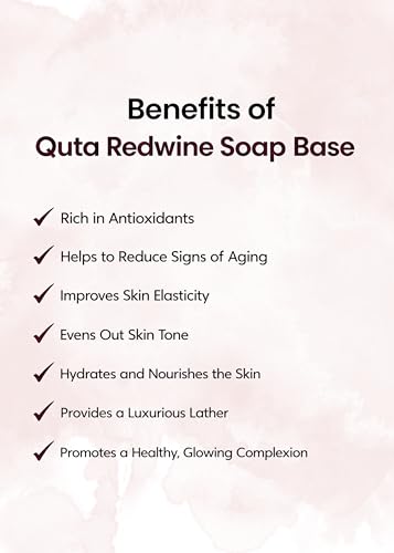 Image of Red Wine Glycerin Soap Base 950 g - Luxury Glow Enhancing Natural Melt & Pour Soap Base for DIY Soap Making | SLS Free, Paraben Free, Alcohol Free |