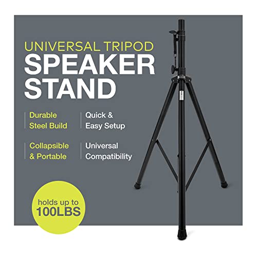 Knox Gear Tripod Speaker Stand - Pa Speaker Stand - Adjustable Lightweight Speaker Stands For Large Speakers - Pole Mount Speaker Tripod Stand For Dj, Loudspeaker, On Stage Pedestal Speaker Stand #TOP1