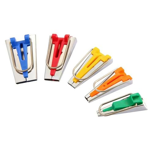 Bias Tape Makers Kit of 5 Sizes 1/4" 3/8" 1/2"