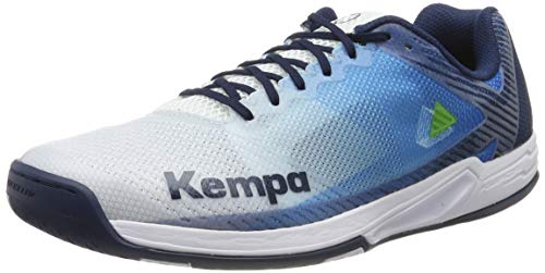 Kempa WING 2.0, Unisex-Erwachsene Handballschuhe, Mehrfarbig (White/Navy 01), 44 EU