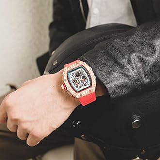 Mens Bling Punk Diamond Chronograph Watches Fashion Style Silicone Band Sports Wrist Watch