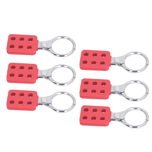 Hasp de sécurité lockout tagout interlock à 6 trous avec mâchoire 38mm - 7