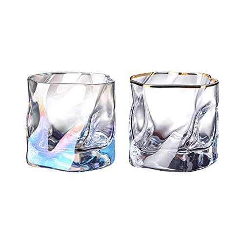 Tasse à eau déformée en verre dépoli : prise en main stable - 2