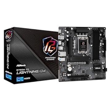 Placa Mãe ASRock B760M PG Lightning/D4, Chipset B760, Intel LGA 1700, mATX, DDR4