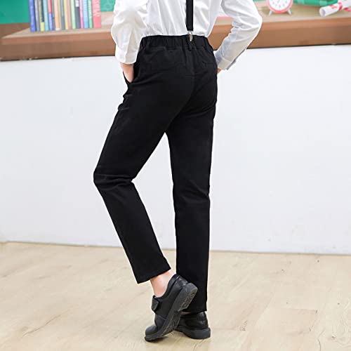 Kids Boys' Chino Pant Casual Elastic Waist Dressy Uniform Pants Size 4-15 Years4