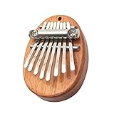 OMUU Mini Kalimba Thumb Piano, Solid Wood 8-Key Finger Piano With Lanyard, Portable Marimba Music...