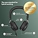 Jabra Evolve2 75 Wireless PC Headset mit Ladedock, 8-Mikro-Technologie - Dual-Foam-Stereo-Kopfhörer mit moderner aktiver Geräuschunterdrückung, USB-C Bluetooth-Adapter und UC-Kompatibilität - Schwarz