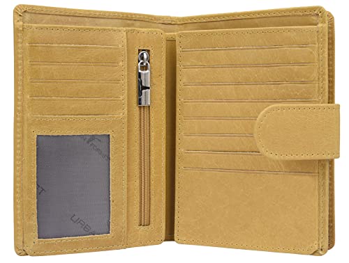 URBAN FOREST Arya Yellow Leather Wallet for Women 3 4129Leai9ML