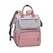 SONARIN Multi-tasche Zaino Fasciatoio,Borsa per Pannolini Zaino Mamma Grande Capacità Impermeabile Neonato Borsa Fasciatoio da Viaggio con Ganci per Passeggino & 3 Tasche Isolanti(Rosa)