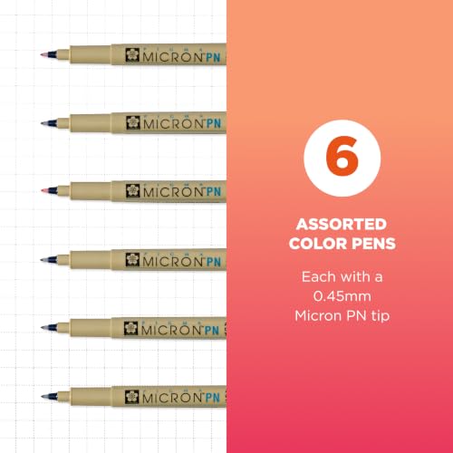 Image of Sakura Pigma Micron PN, 6PC Set (50221)
